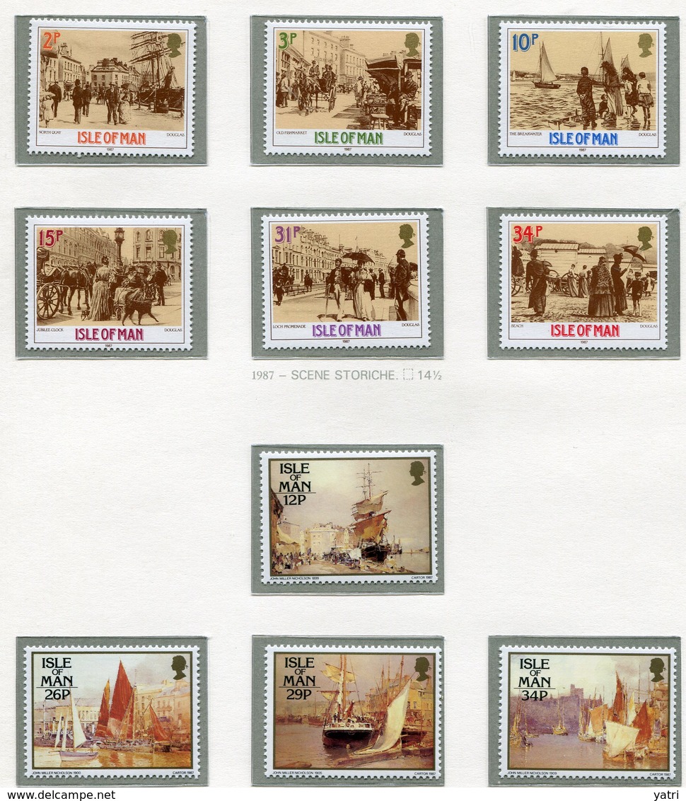 Isola Di Man - 1987 - Annata Completa / Complete Year Set, Con Libretti ** MNH - Isola Di Man