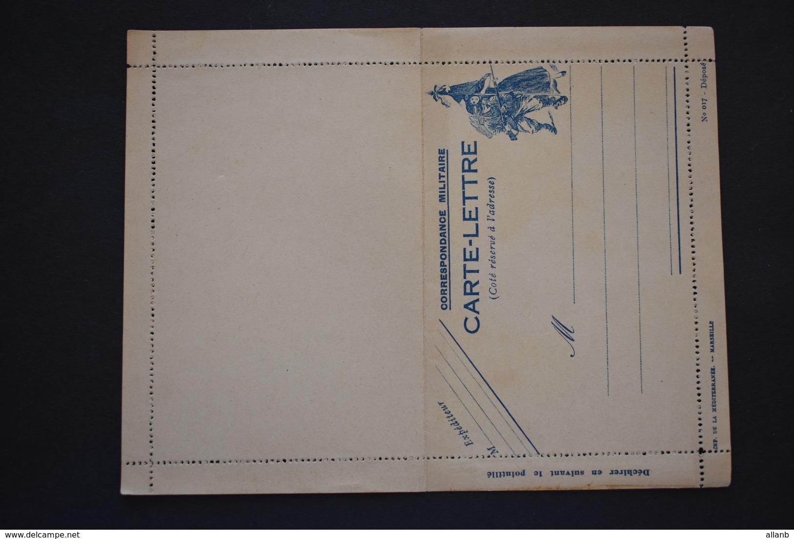 France - Carte-lettre Correspondance Militaire Neuve  - Poilu, Alsacienne Et Drapeau Tricolore - Lettres & Documents