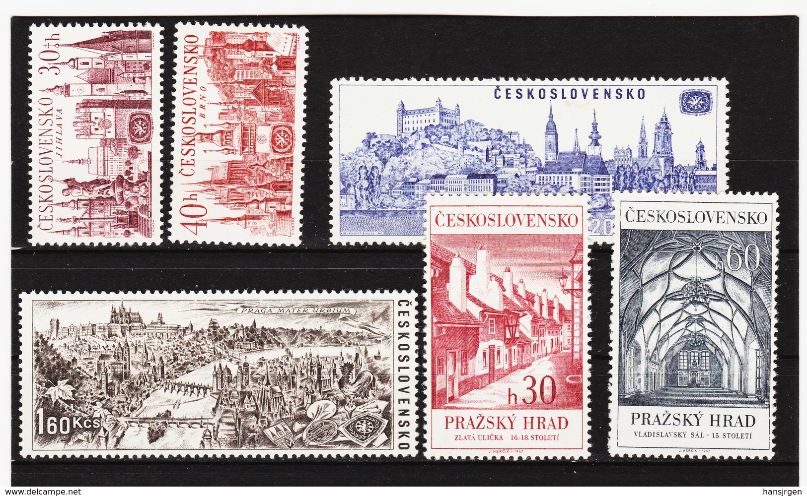 Post309 TSCHECHOSLOWAKEI CSSR 1967 MICHL 1677/80 + 1705/06 ** Postfrisch SIEHE ABBILDUNG - Unused Stamps