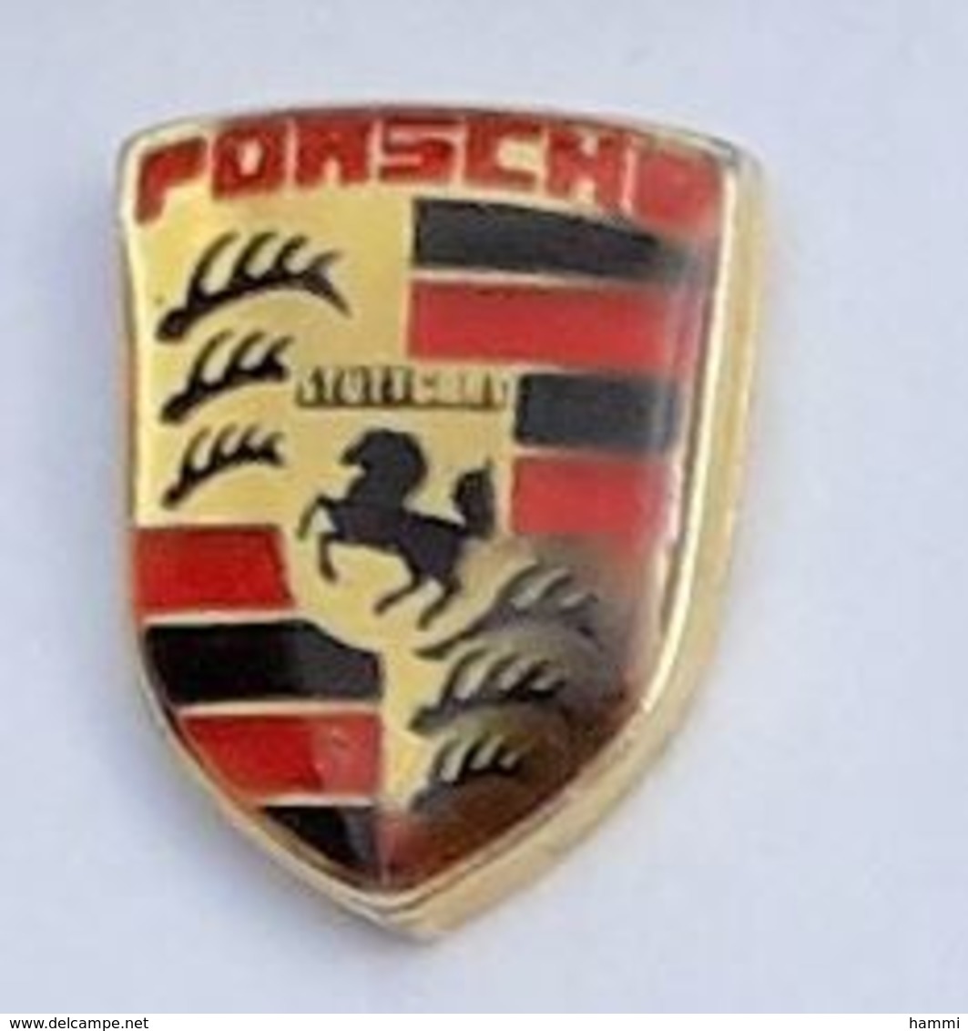 V434 Pin's Porsche AUTOMOBILE CAR  LOGO Voiture 16 Mm - Porsche