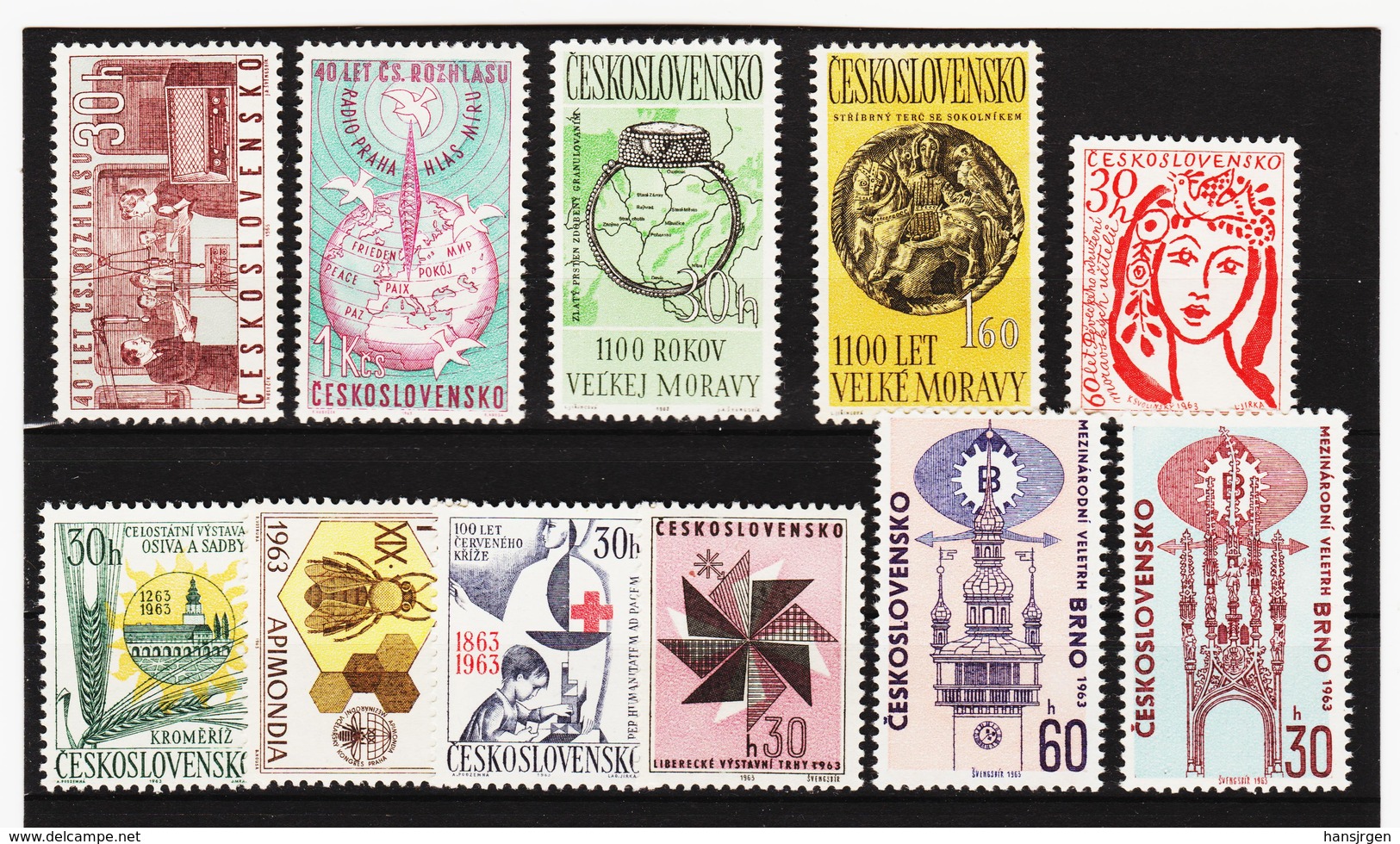 Post312 TSCHECHOSLOWAKEI CSSR 1963 MICHL 1403/04 + 1407/12 + 1415/17 ** Postfrisch SIEHE ABBILDUNG - Nuovi