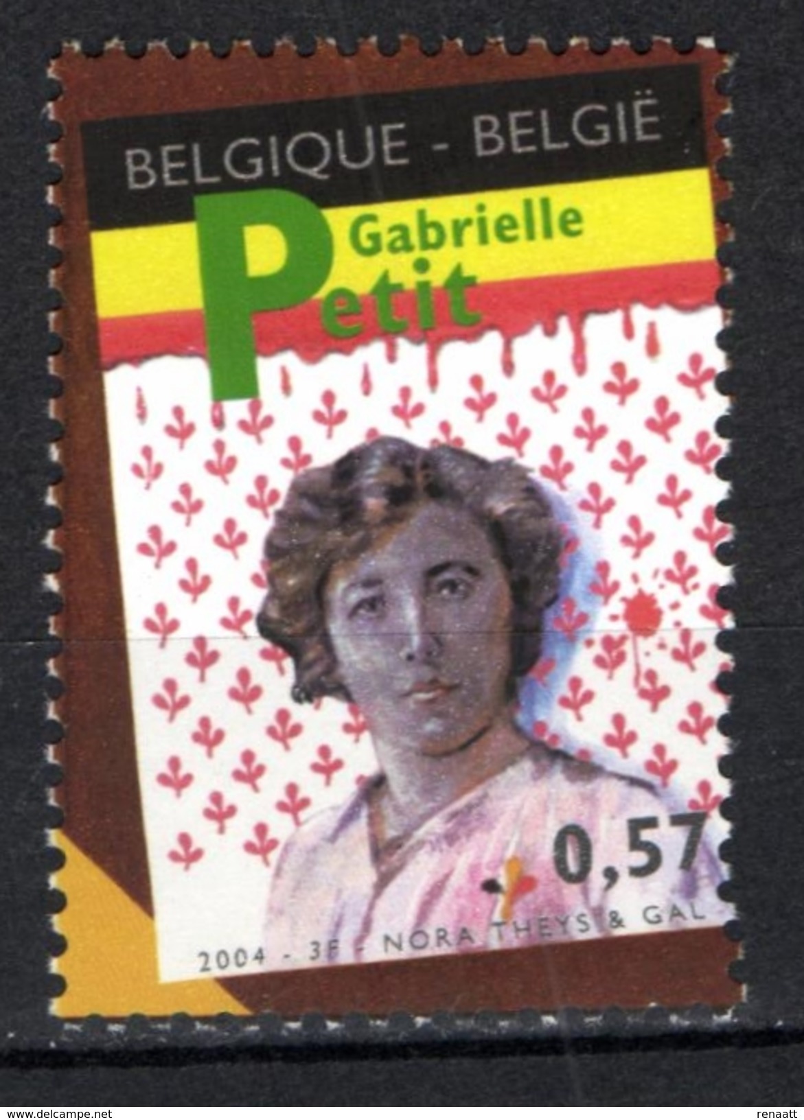 Belgium 2004 Mi. 3289 MNH, Gabrielle Petit, WWI Hero, Spy For The British Secret Service - Guerre Mondiale (Première)