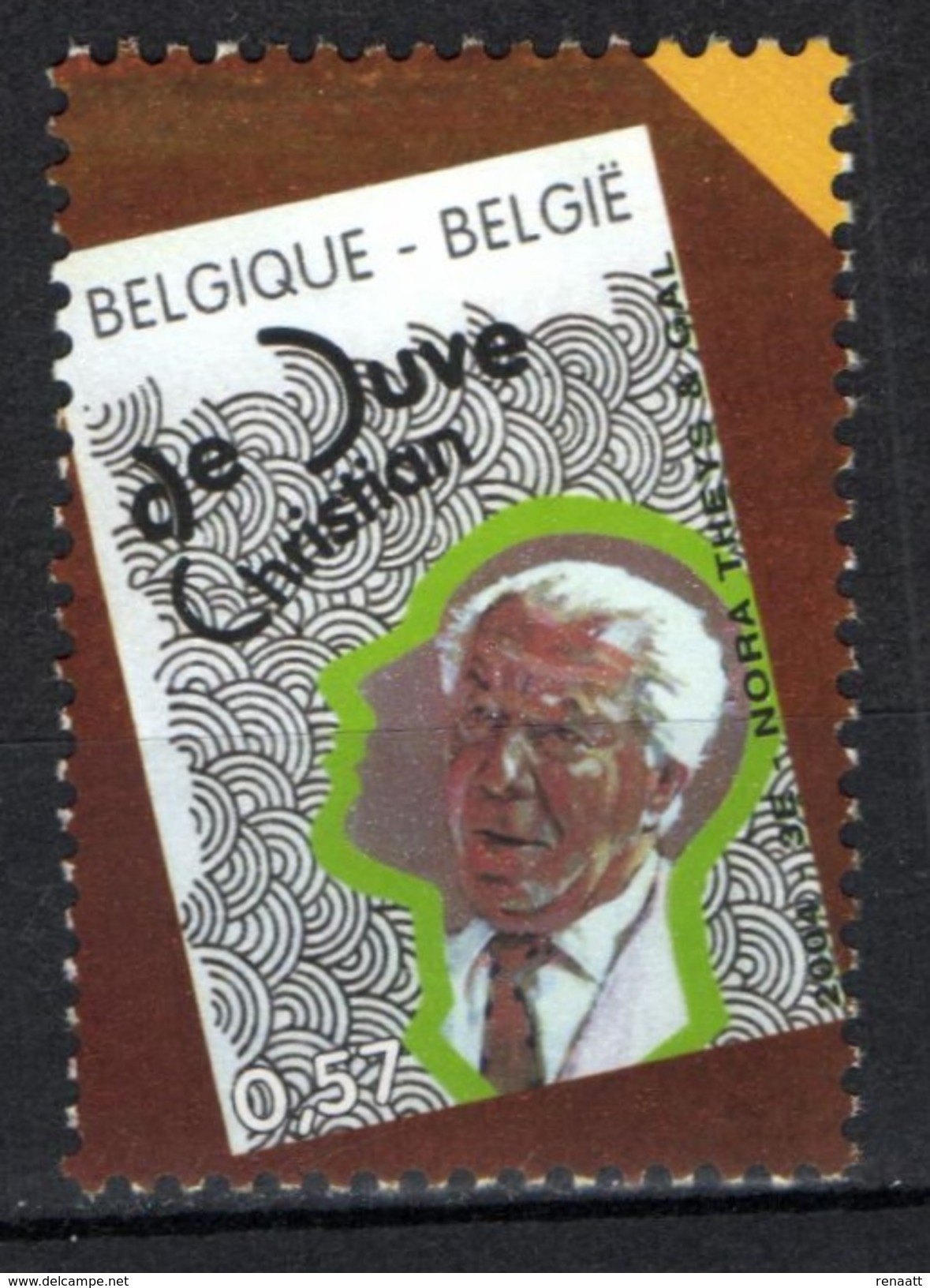 Belgium 2004 Mi. 3288 MNH, Christian De Duve, Cytologist, Biochemist, Medicine Nobel Prize 1974 - Médecine