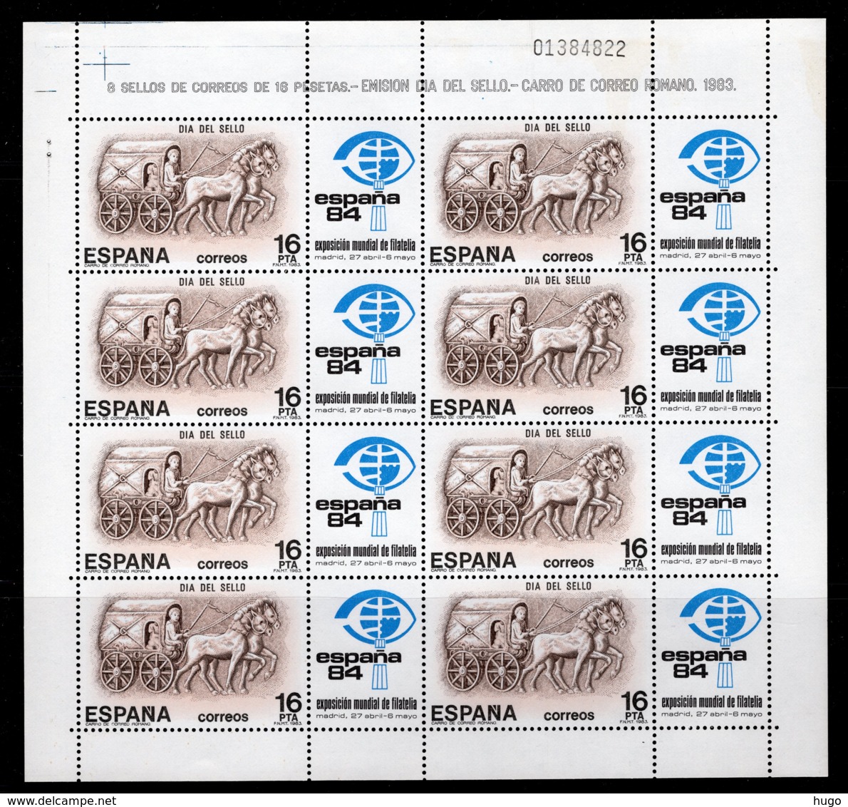 SPANJE Yt. 2338 MNH** Vel 8 St. 1983 - Blocs & Feuillets