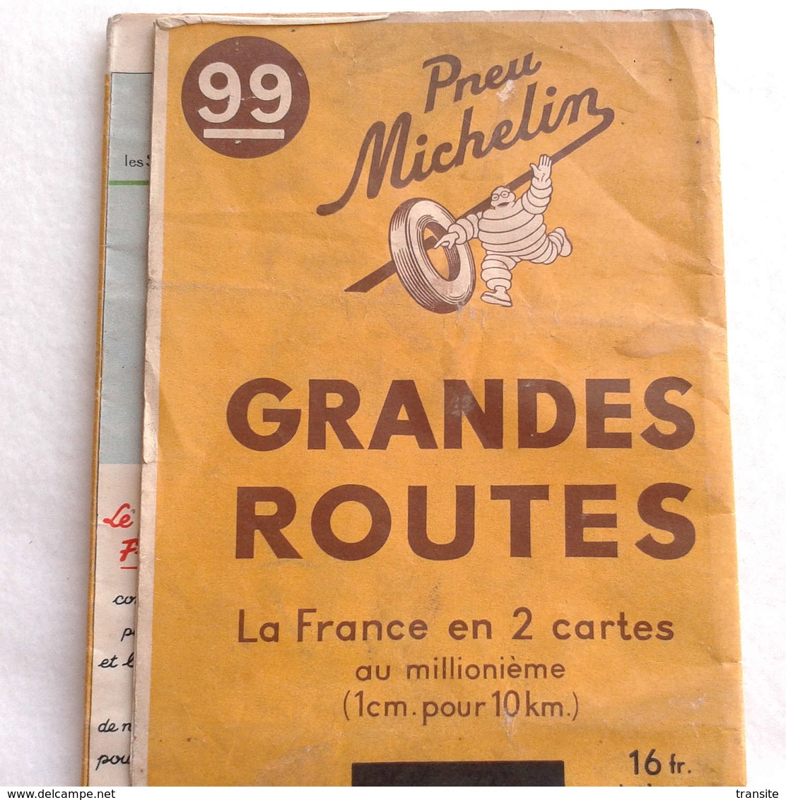 Carte Routiere 1947 MICHELIN 99  Grandes Routes Du Sud De La France - Cartes Routières