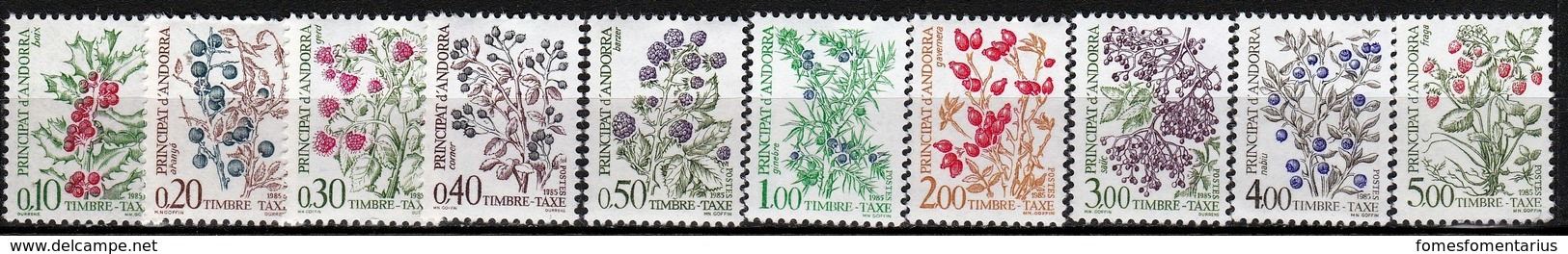 Principat D' Andorra Timbres Taxe De 1985 Série Complète Neuve** Prix Très Inférieur à La Faciale - Unused Stamps