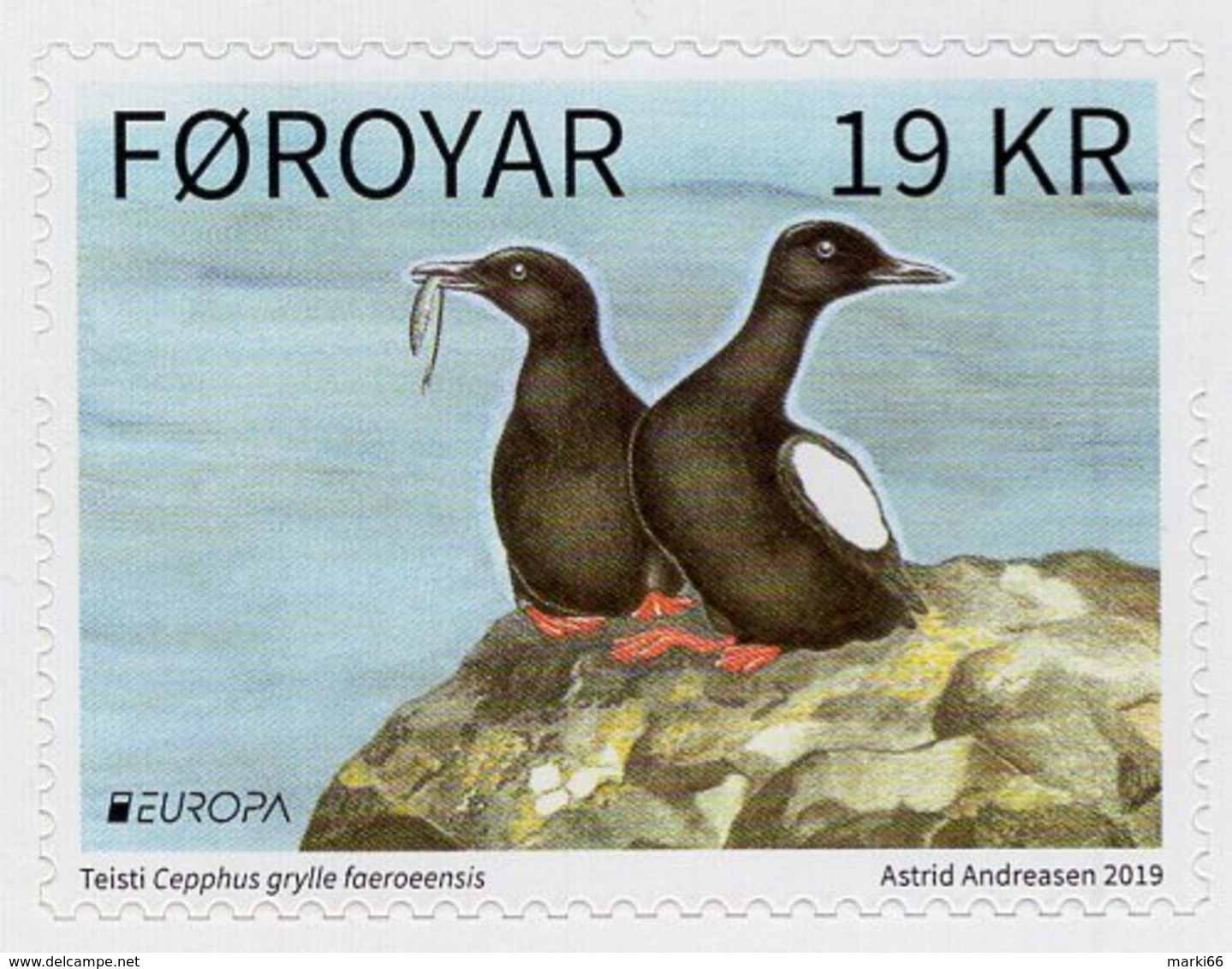 Faroe Islands - 2019 - Europa CEPT - National Birds - Mint Self-adhesive Booklet Stamp - Färöer Inseln