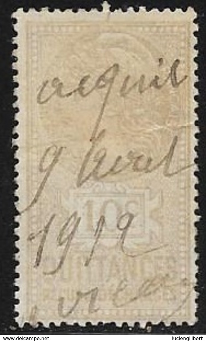 TIMBRE QUItTANCE N° 11 -  10 C Gris  -  OBLITERE - Stamps