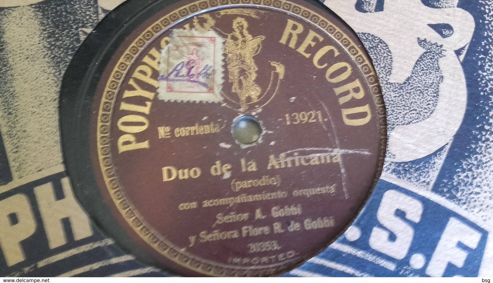 78T Chanson  Argentine - Senor A.Gobbi - 78 Rpm - Schellackplatten