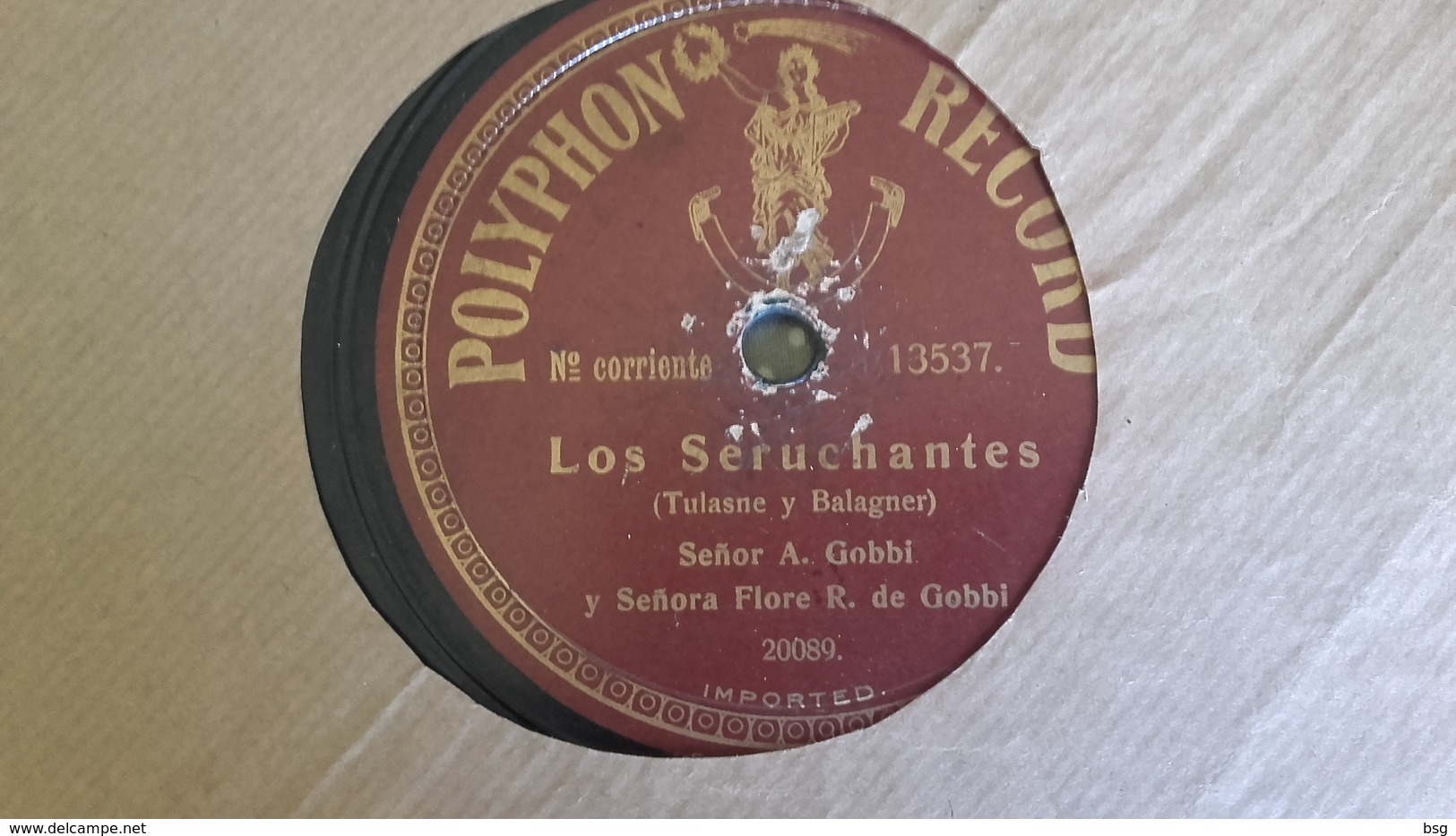 78T Chanson  Argentine - Senor A.Gobbi - 78 T - Disques Pour Gramophone