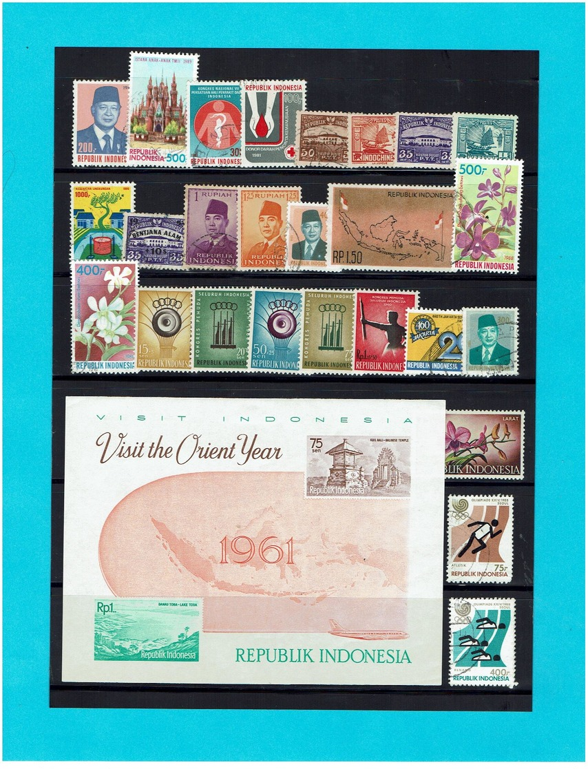 INDONESIA...LIQUIDATION - Lots & Kiloware (mixtures) - Max. 999 Stamps