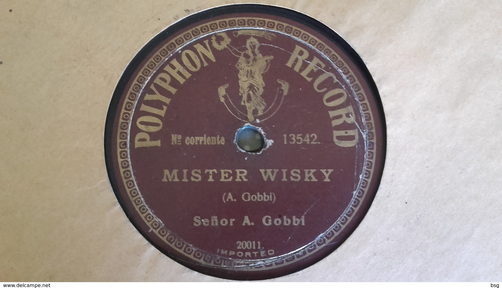 78T Chanson  Argentine - Senor A.Gobbi - 78 Rpm - Schellackplatten