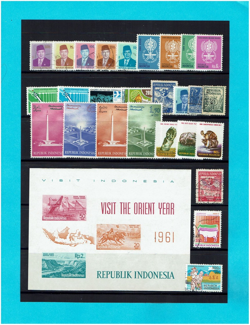 INDONESIA...LIQUIDATION - Lots & Kiloware (mixtures) - Max. 999 Stamps