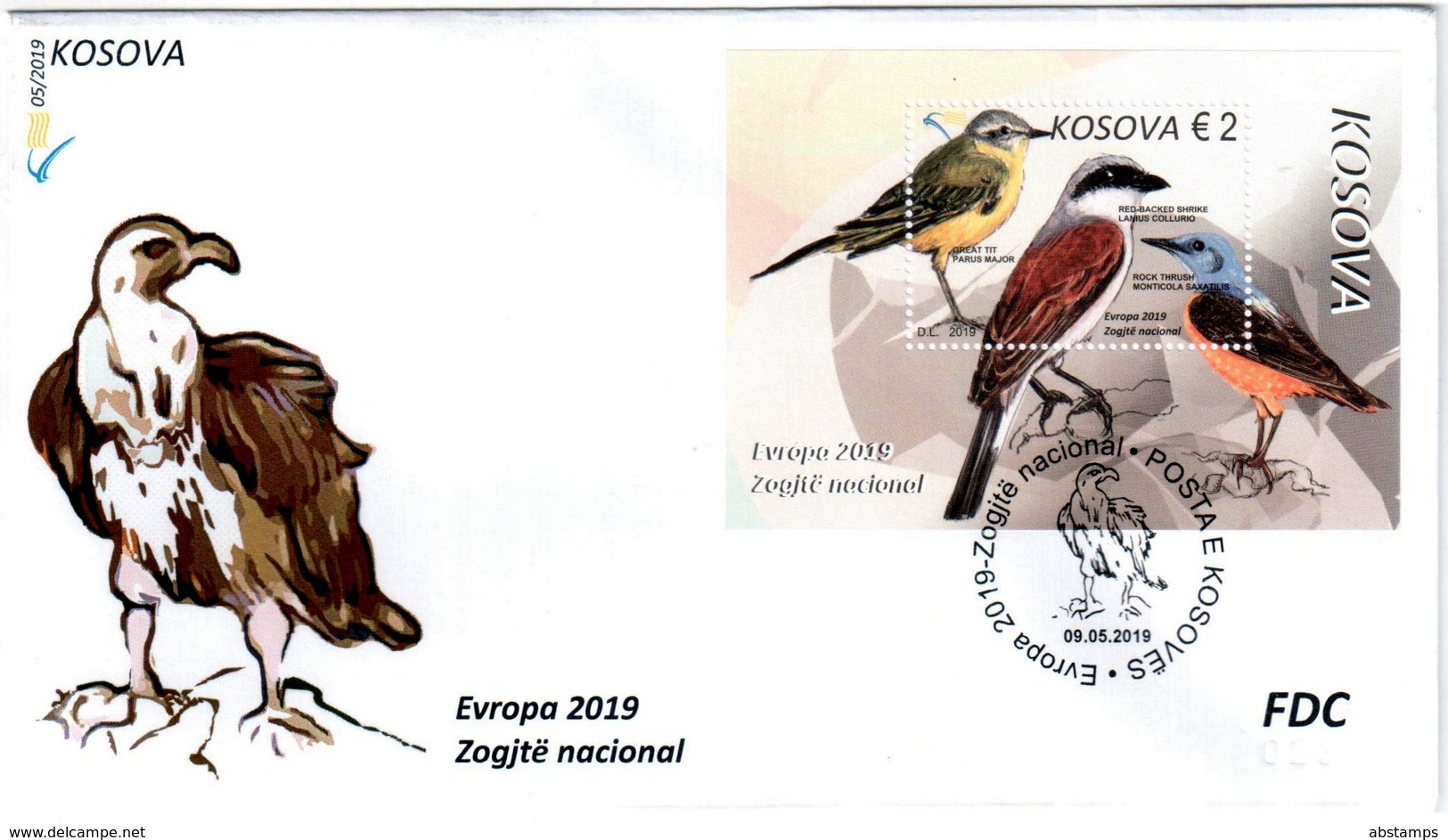 Kosovo Stamps 2019. Europa CEPT: National Birds. FDC Block, Souvenir Sheet MNH - Kosovo