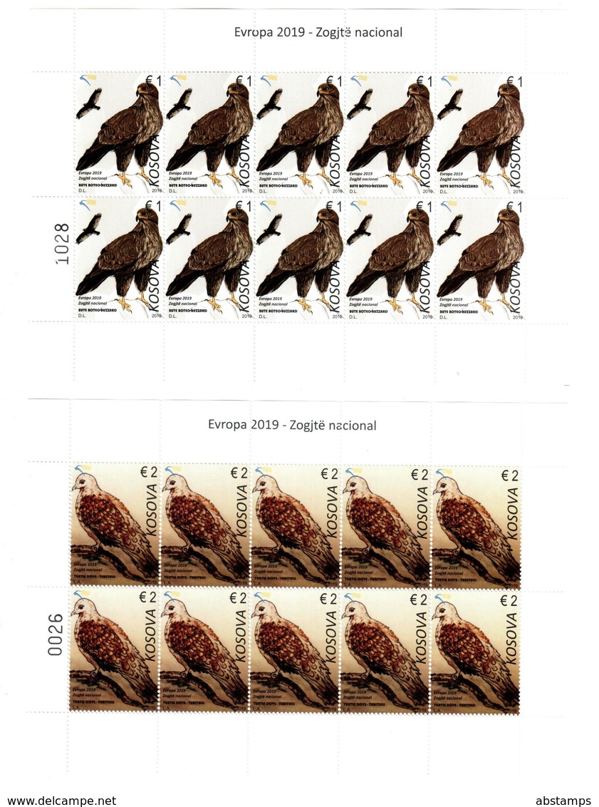 Kosovo Stamps 2019. Europa CEPT: National Birds. Sheet MNH - Kosovo