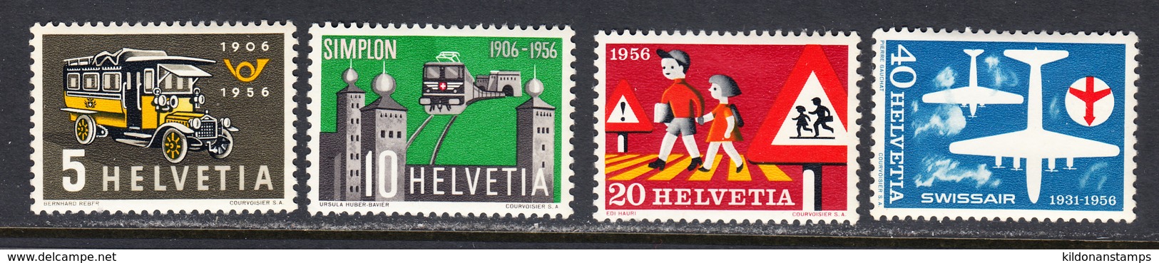 Switzerland 1956 Mint Mounted, Sc# 355-358, Yt 575-575, Mi 623-626 - Neufs