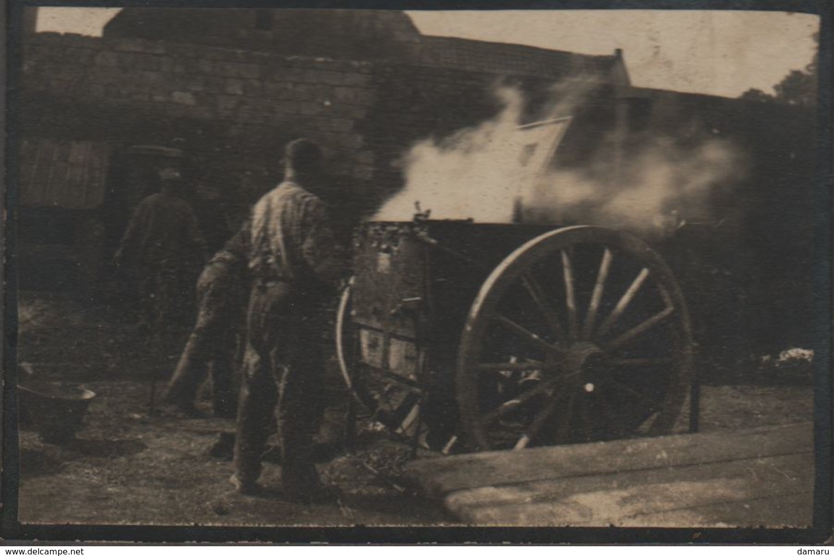 9 Petites Photos Section Télégraphistes Caix Somme - 1914-18