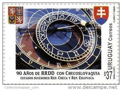 2011 Diplomatic Relations Czech Prague Astronomical Clock URUGUAY Sc#2358 MNH - Other & Unclassified