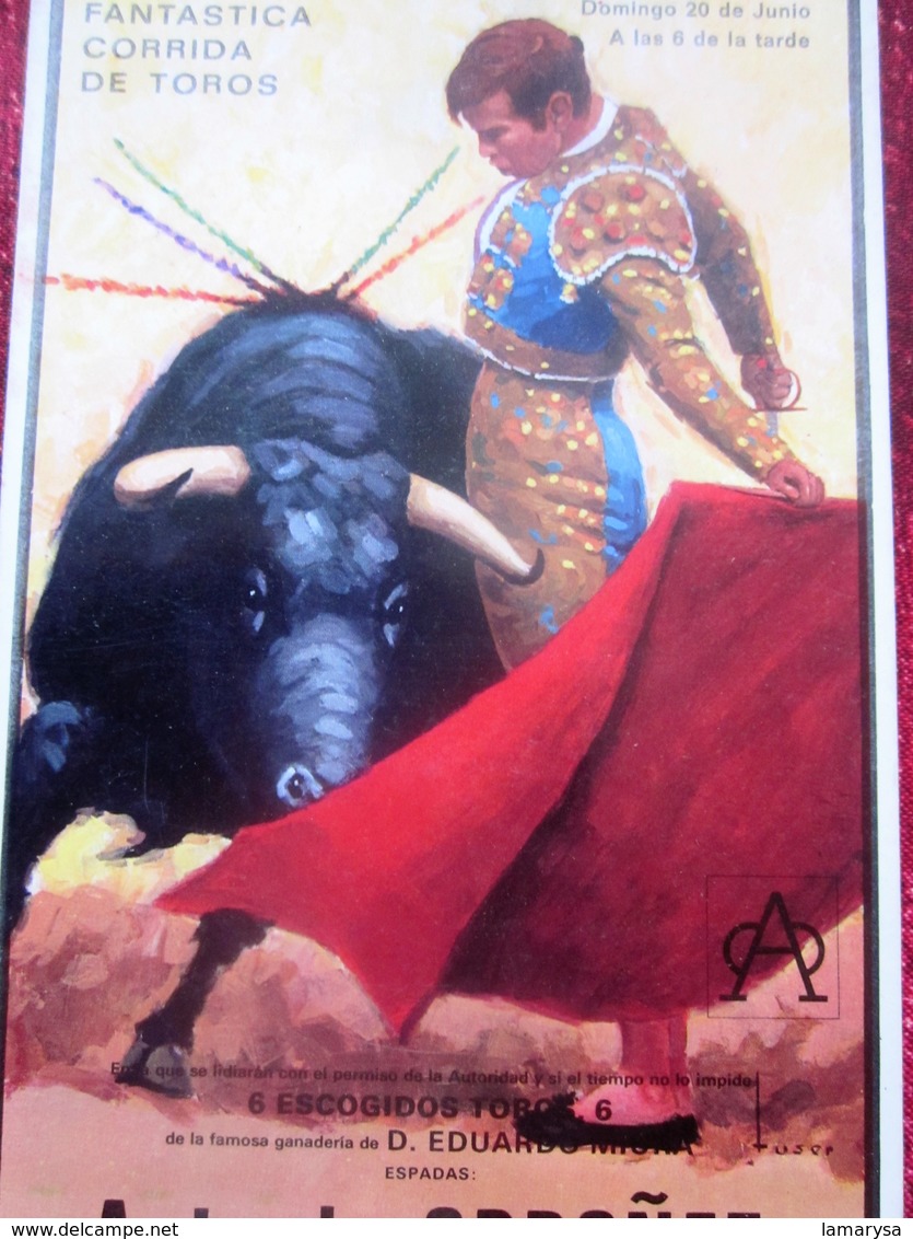 ANTONIO ORDONEZ-PACO CAMINO SEBASTIAN PALOMO LINARES -Carte Postale Affiche Poster Cartel Plakat Taurino Thème Corrida - Corridas