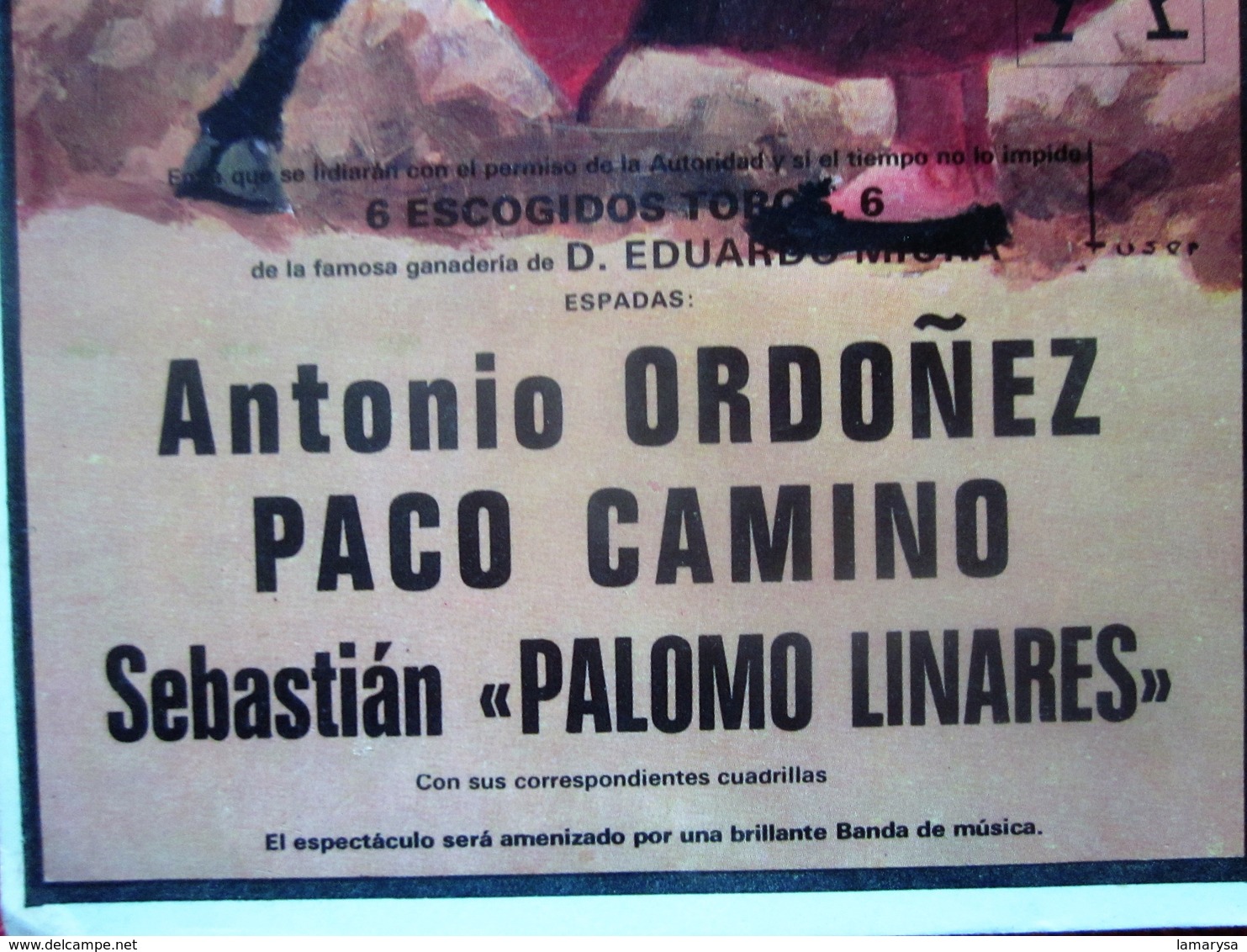 ANTONIO ORDONEZ-PACO CAMINO SEBASTIAN PALOMO LINARES -Carte Postale Affiche Poster Cartel Plakat Taurino Thème Corrida - Corridas