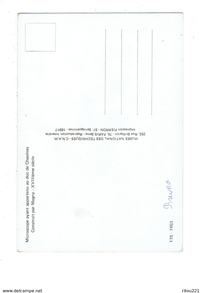 Cpm - Microscope Du Duc De Chaulnes Construit Par Magny - Musée Des Techniques - Loupe - Oggetti D'arte