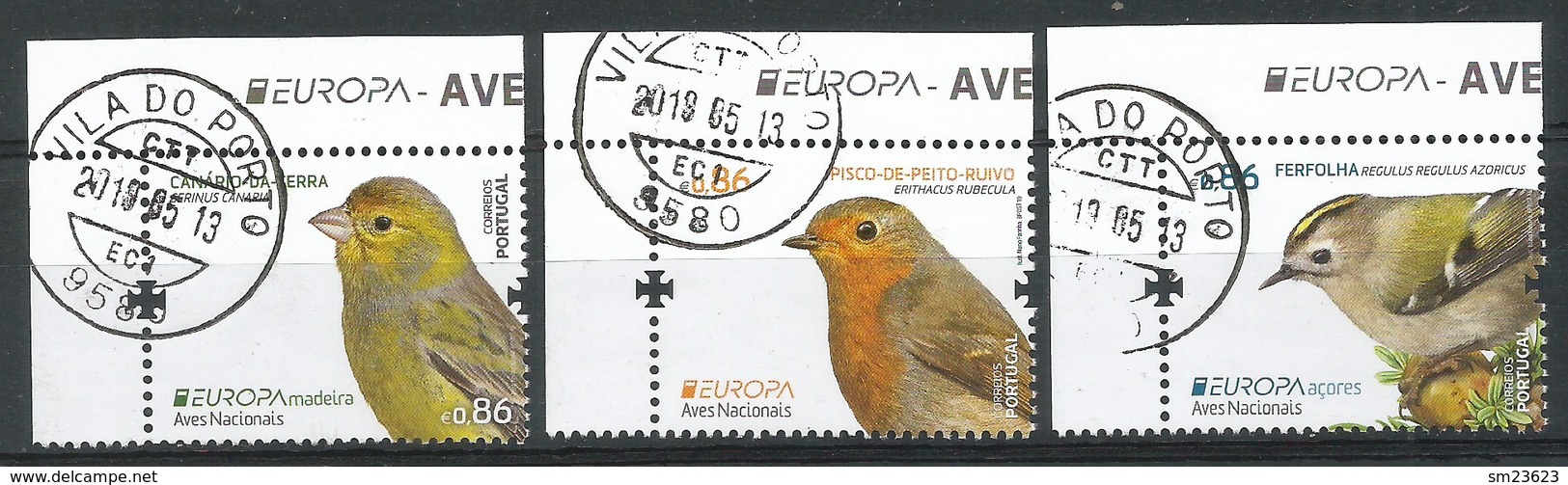 Portugal / Madeira / Acores  2019 , EUROPA CEPT Birds - Aves Nacionals - Gestempelt / Used / (o) - 2019