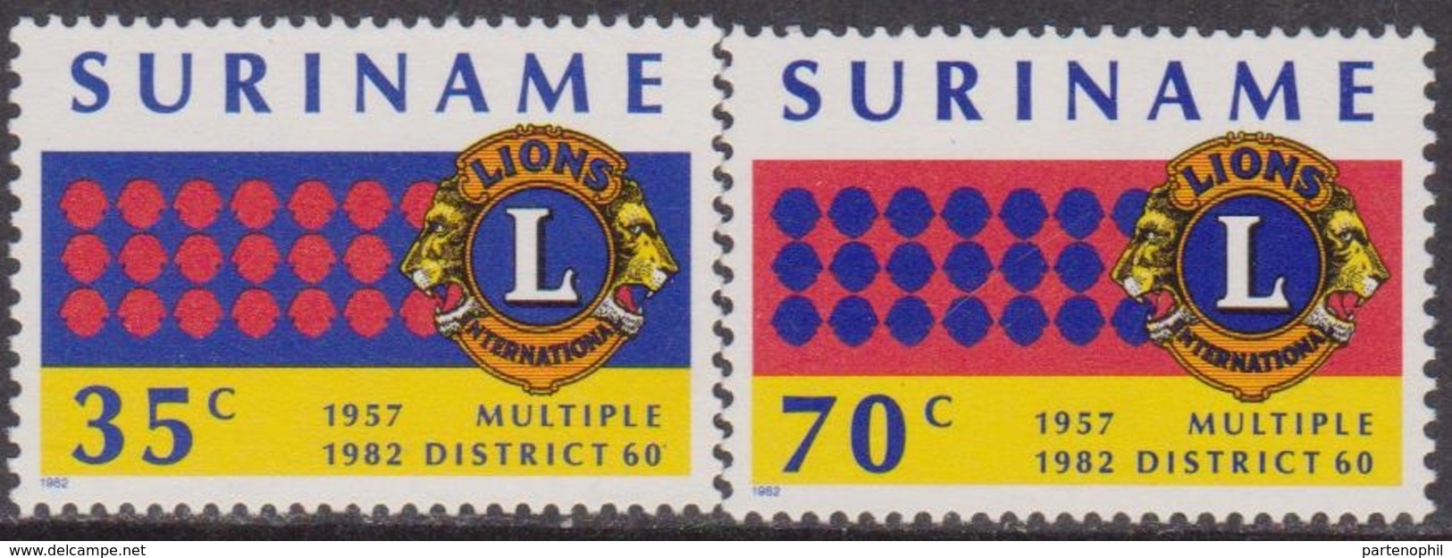 Suriname - 1982 Lions Club Set  MNH - Suriname