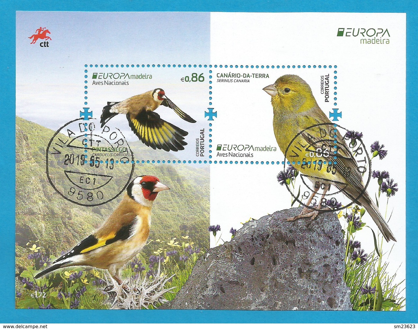 Portugal / Madeira  2019 , EUROPA CEPT Birds - Aves Nacionals - Block / Sheet - Gestempelt / Fine Used / (o) - 2019