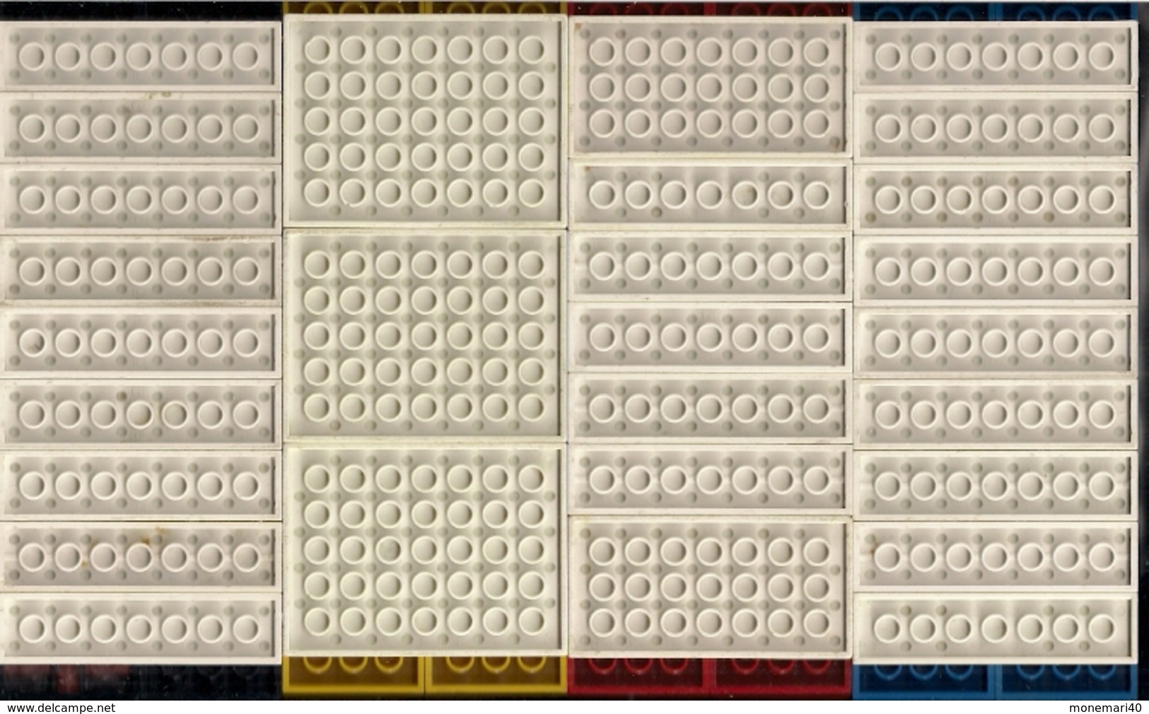 LEGO CLASSIC LOT De DIFFÉRENTES PLAQUETTES FINES BLANCHES Et De 79 BRIQUES De 8 Et 2 De 4. - Lots