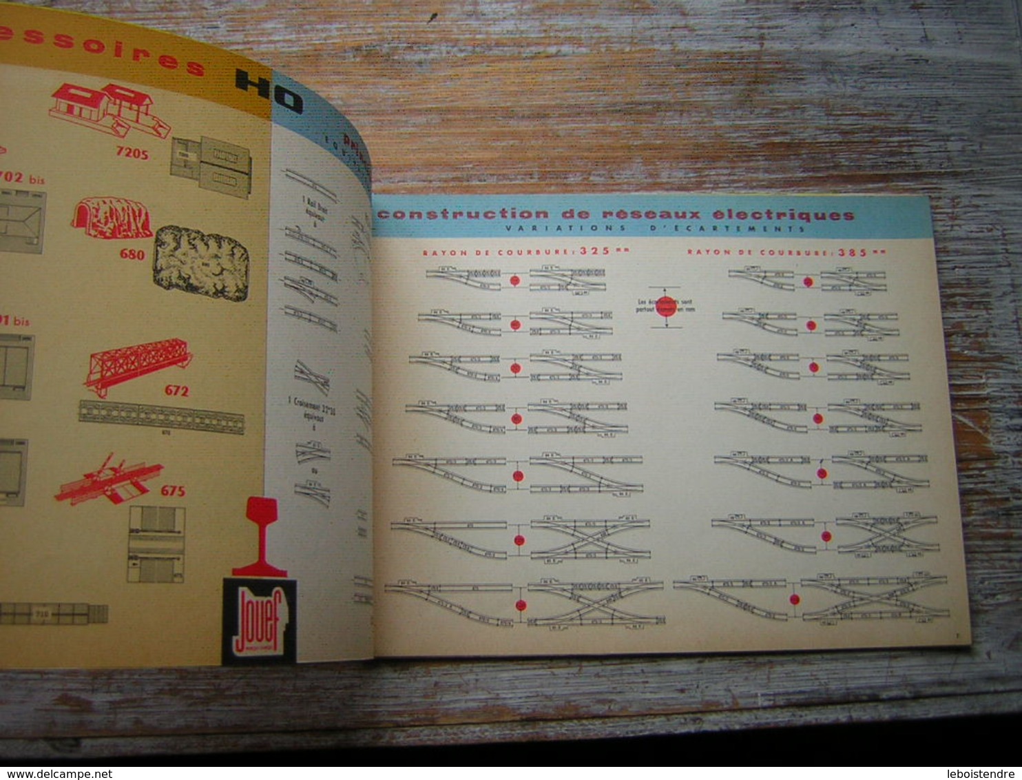 CATALOGUE 1962 PLANS DE RESEAUX JOUEF MARQUE DEPOSE  H O   / TRAIN CHEMIN DE FER - Literature & DVD