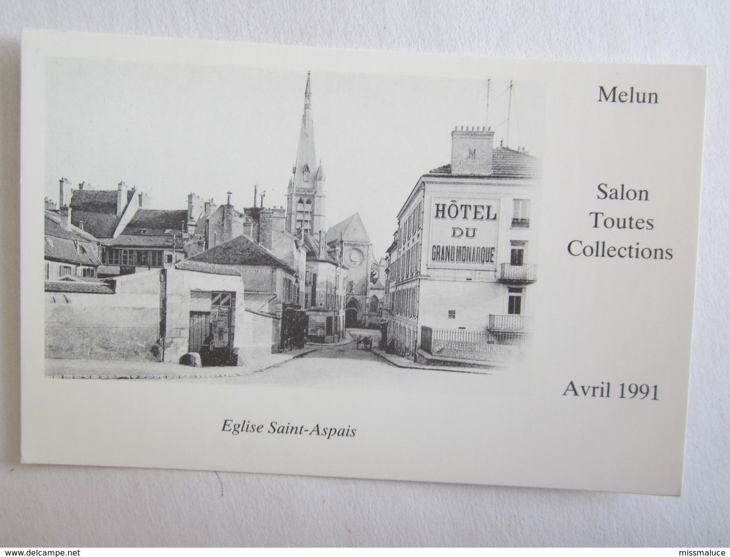 77 Seine Et Marne Melun Salon Toutes Collections Avril 1991 église Saint-Aspais - Melun