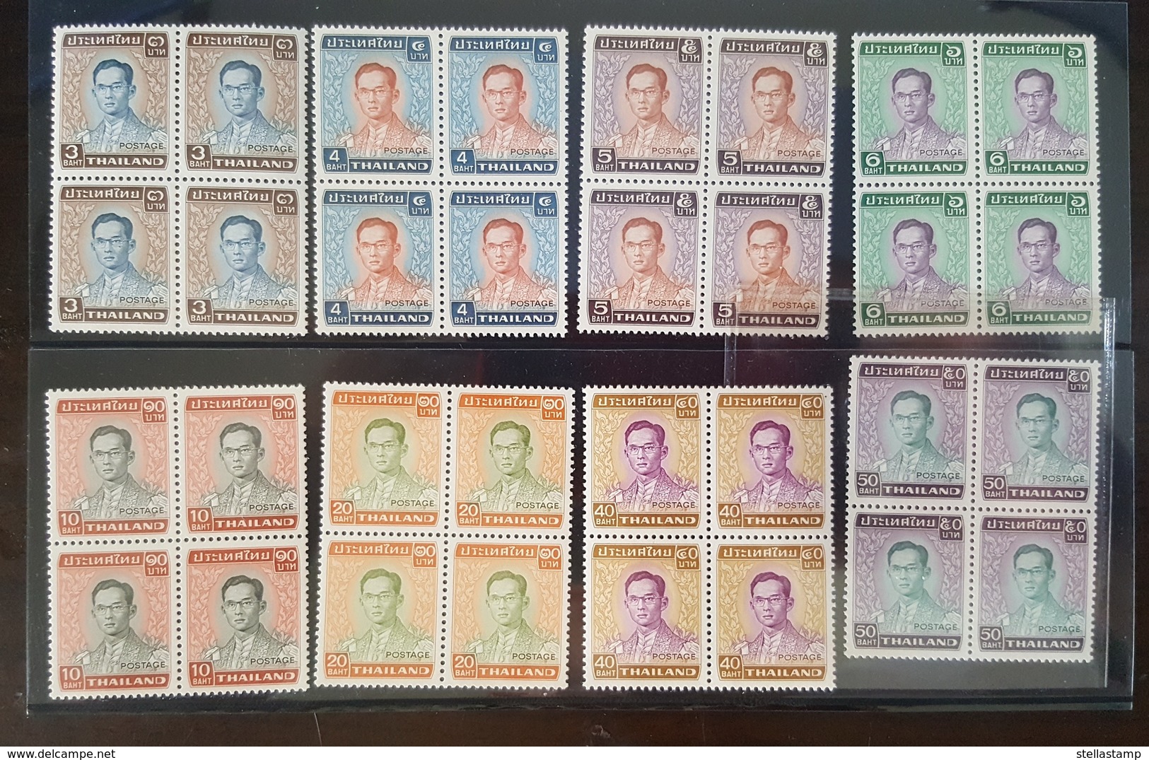 Thailand Stamp Definitive King Rama 9 5th Series BLK4 Missing 100 Baht (VF MNH) - Thailand