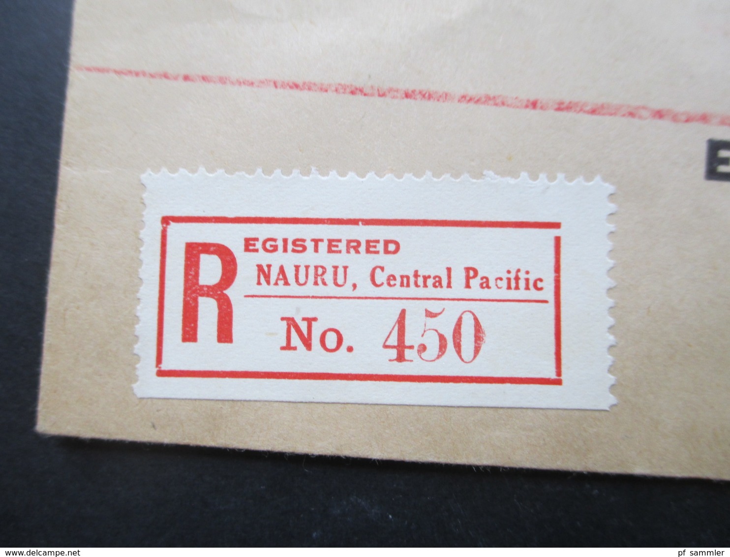 Ozeanien Nauru Central Pacific Nauru FDC 1937 Krönung King George VI. Registered Letter No 450 über Melboune Nach London - Nauru
