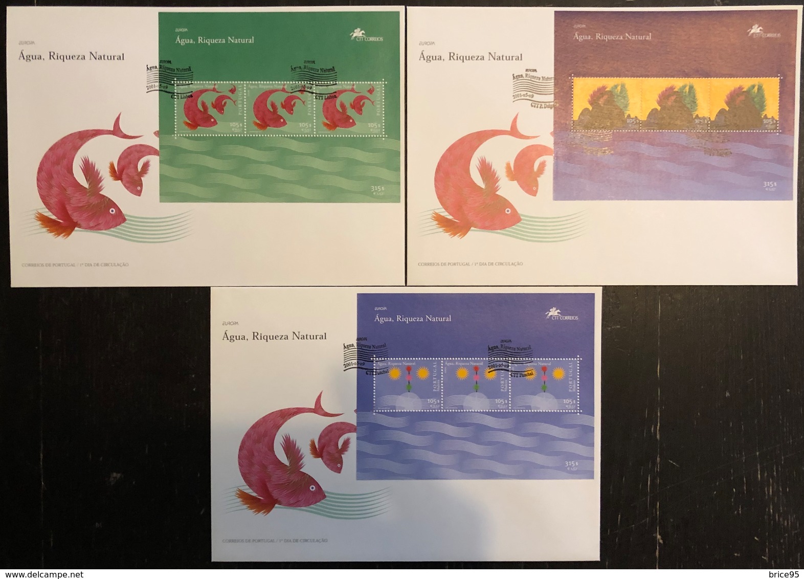 Europa FDC - Premier Jour - Lot De 3 FDC - Grand Format - 2001 - 2005