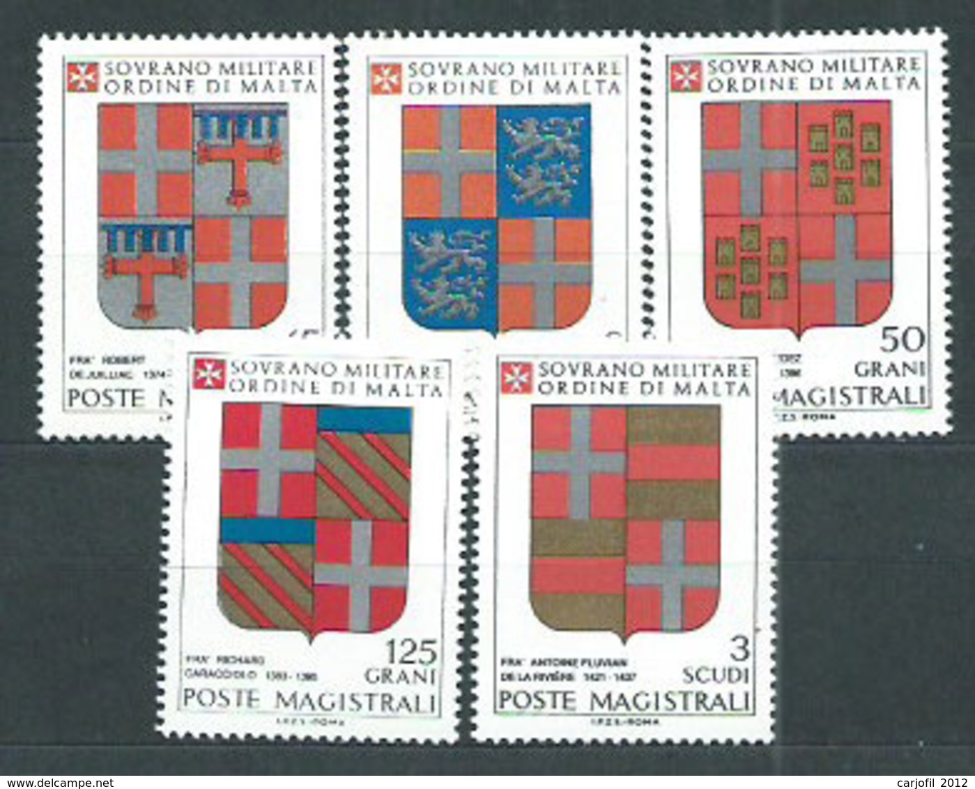 Malta - Orden Militar Correo Yvert 306/10 ** Mnh Escudos - Malta (la Orden De)