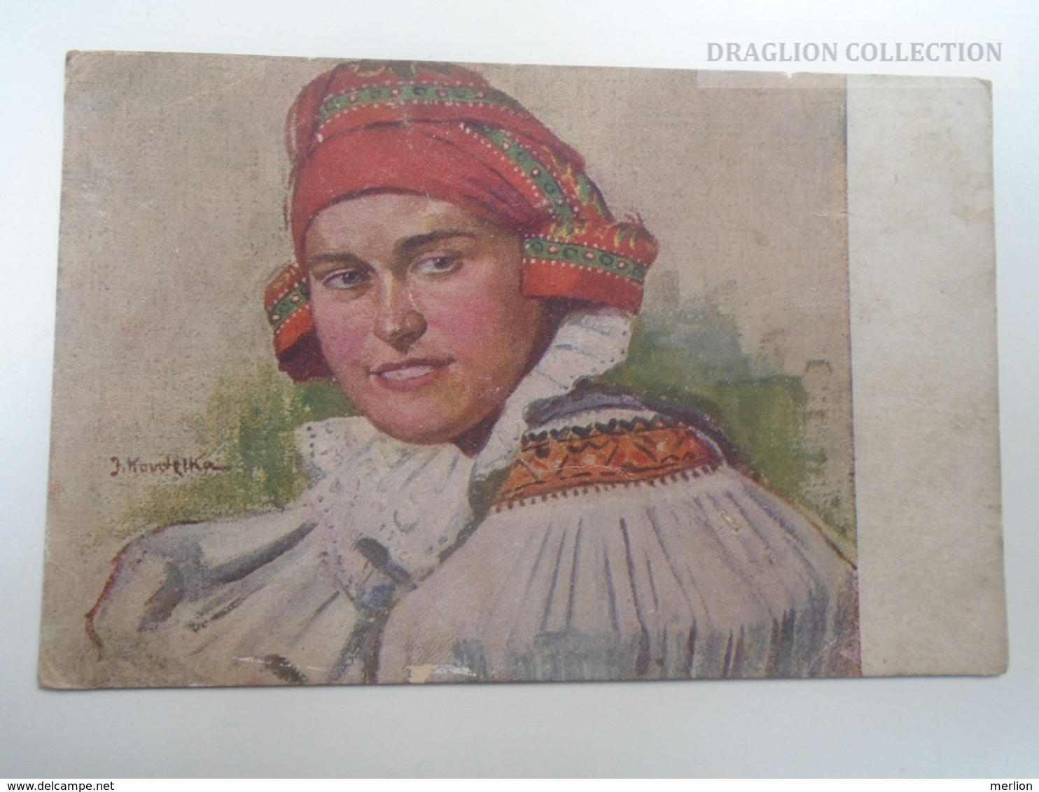 D163640   Künstler Ak  Illustrator Josef Koudelka - Czech Postcard Woman, Folklorique Costume  Ca 1920 - Muttich, C.V.