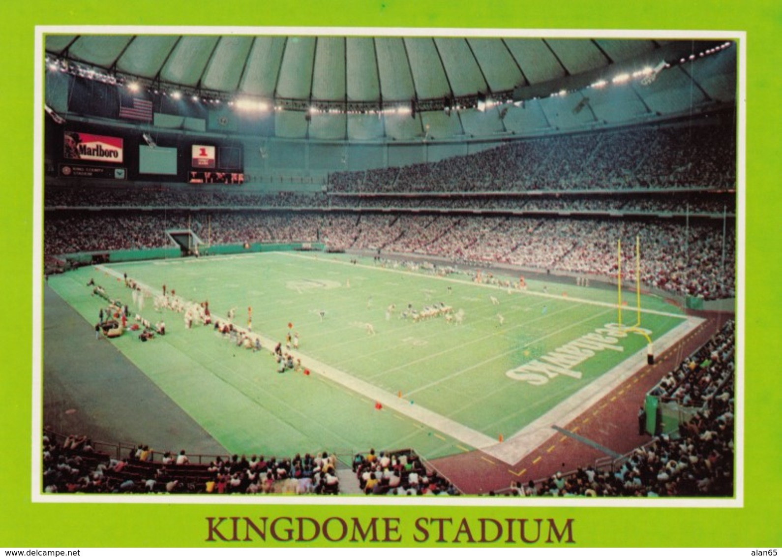 Kingdome Stadium, King County Seattle, Seahawks Football Game C1980s Vintage Postcard - Stadiums