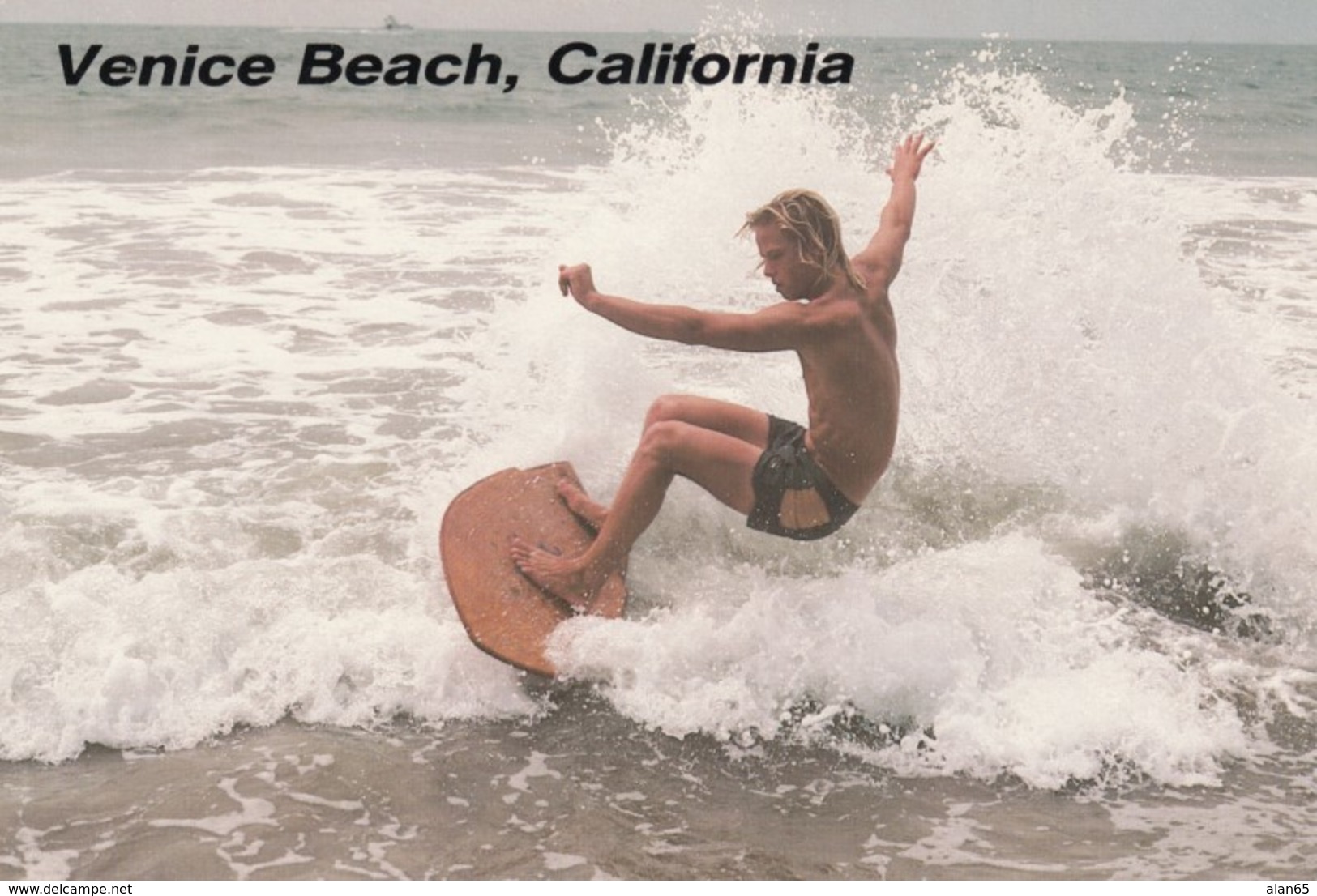 Surfing Surfboard Venice Beach California C1980s/1990s Vintage Postcard - Other & Unclassified