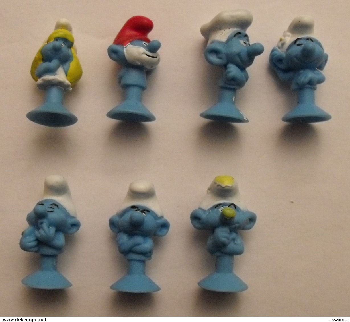 7 Schtroumpfs Ventouse. Collection Magasin U. 2018. - Smurfs