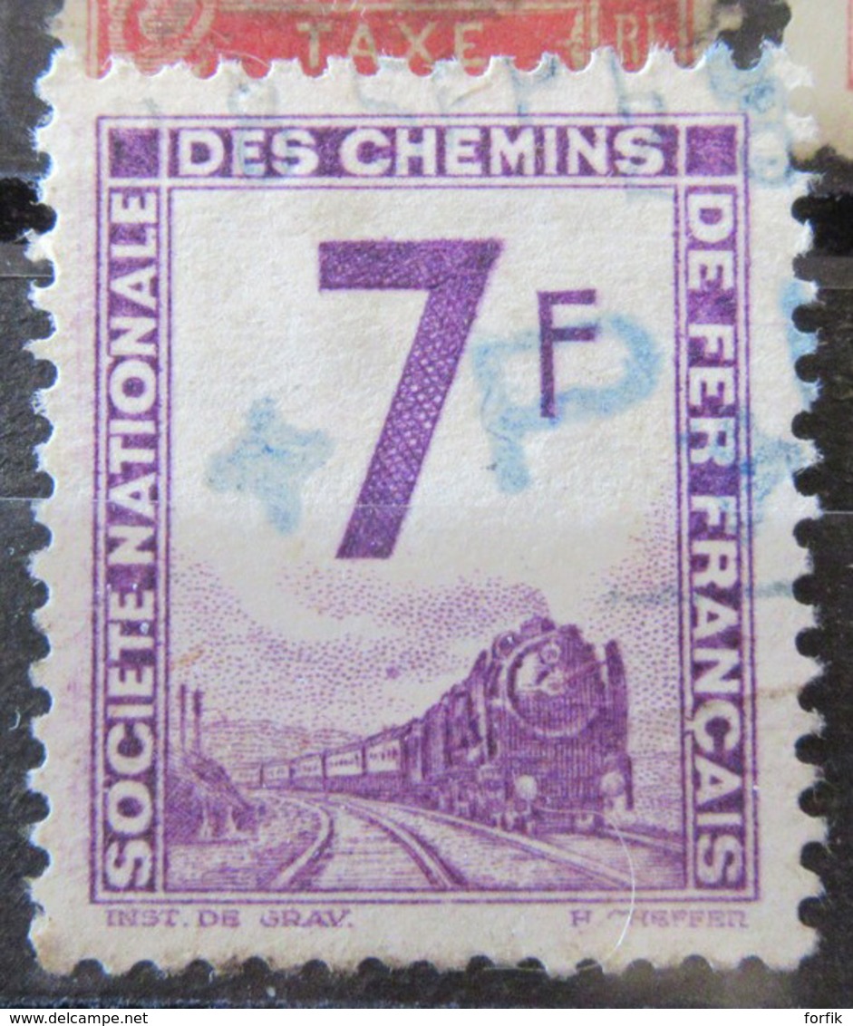 France - Lot de timbres principalement taxe dont n°1 et n°20 oblitérés + FM et Colis Postaux - A étudier