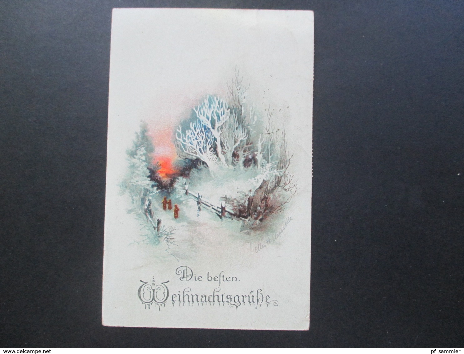 AK Deutsches Reich 1919 Künstlerkarte Ellen H. Clapsaddle Letmathe 20.12. Nach Brüssel Mit Ak Stempel 25.12 - Sonstige & Ohne Zuordnung