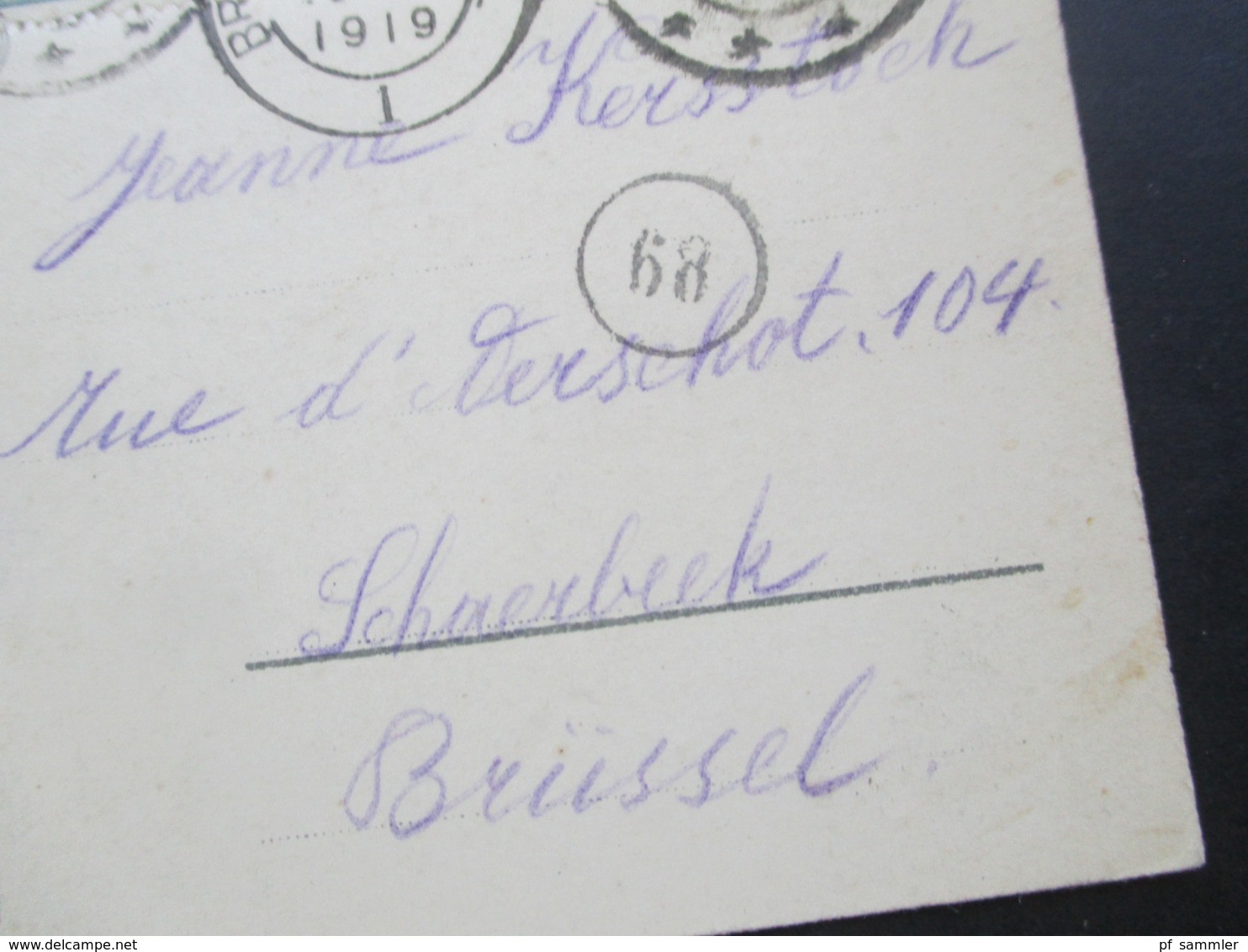 AK Deutsches Reich 1919 Künstlerkarte Ellen H. Clapsaddle Letmathe 20.12. Nach Brüssel Mit Ak Stempel 25.12 - Sonstige & Ohne Zuordnung