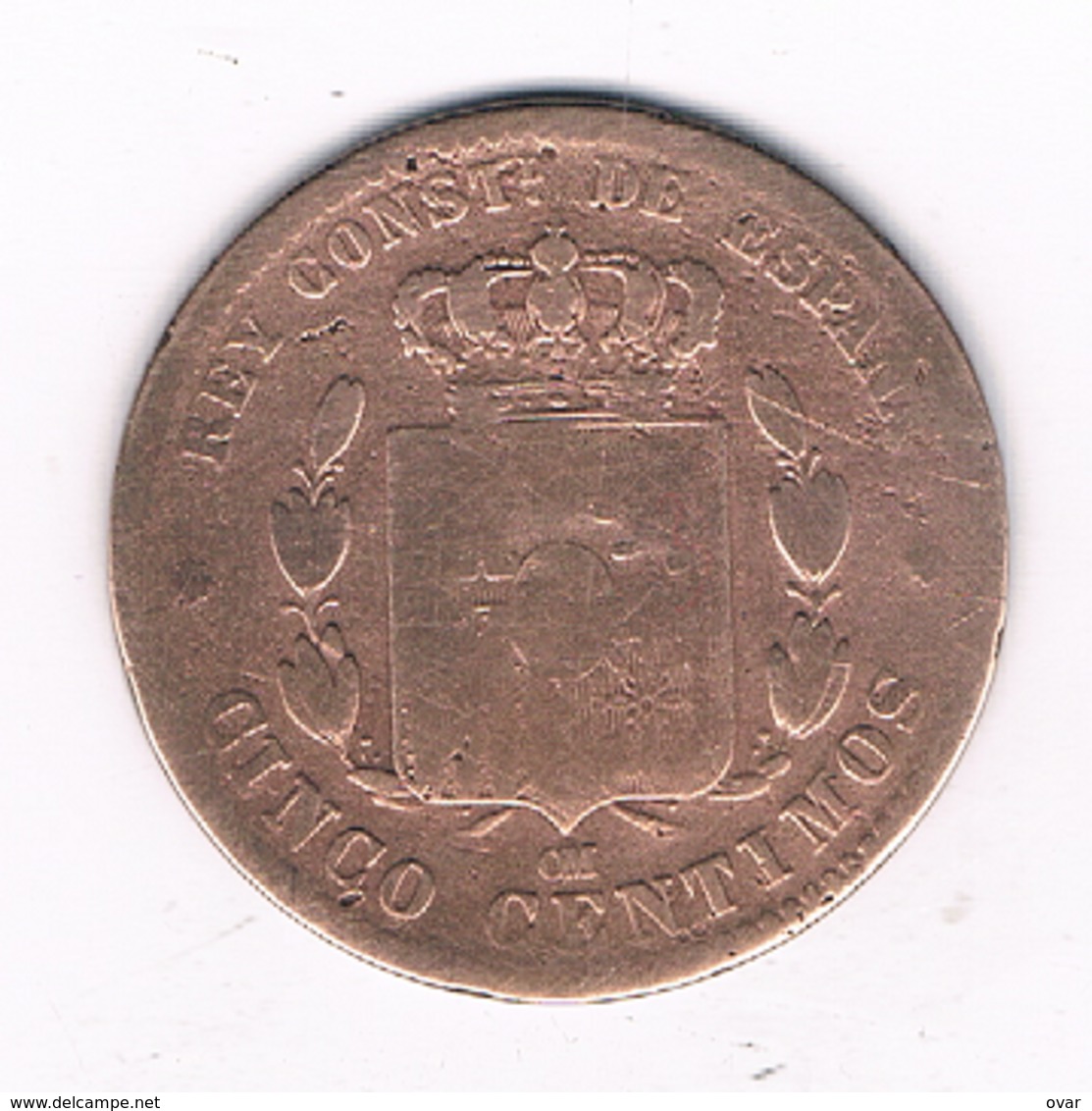5 CENTIMOS 1878  SPANJE /3999/ - First Minting