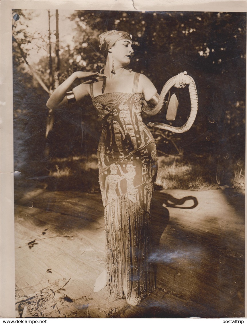 SNAKE'S MOTIONS FLORE REVALLES  PET COBRA DI CAPELLO NAG SERGE DIAGHILEFF USA 25 * 20  CM Fonds Victor FORBIN 1864-1947 - Personalidades Famosas