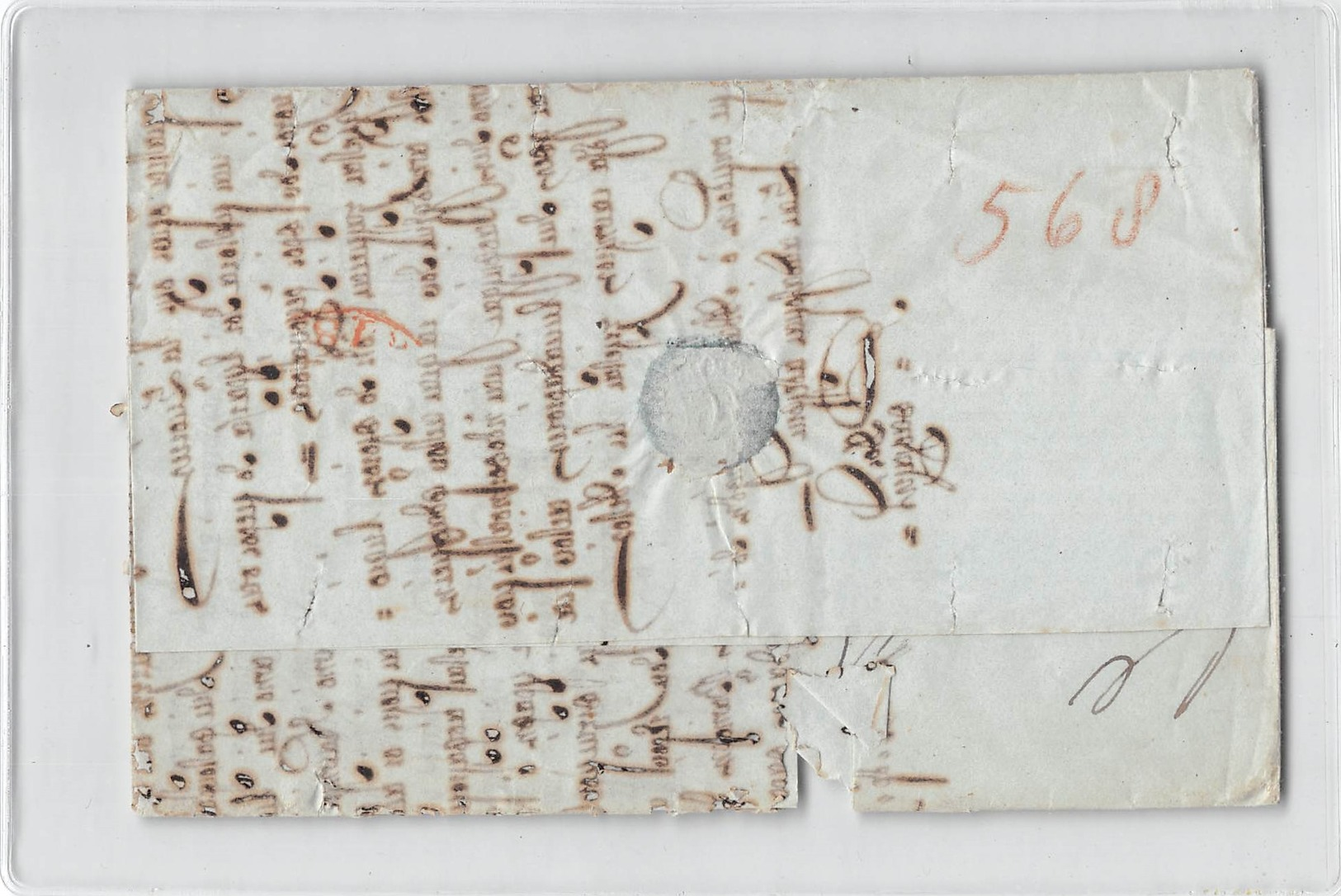 7398 01 SYRA TO TRIESTE - FRAGILE AND DAMAGED PAPER - ...-1861 Préphilatélie