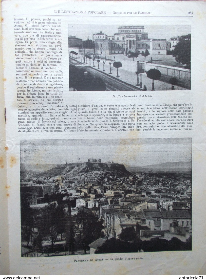 L'illustrazione Popolare 5 Maggio 1907 Varo Roma Atene Pompei Beethoven Catania - Altri & Non Classificati