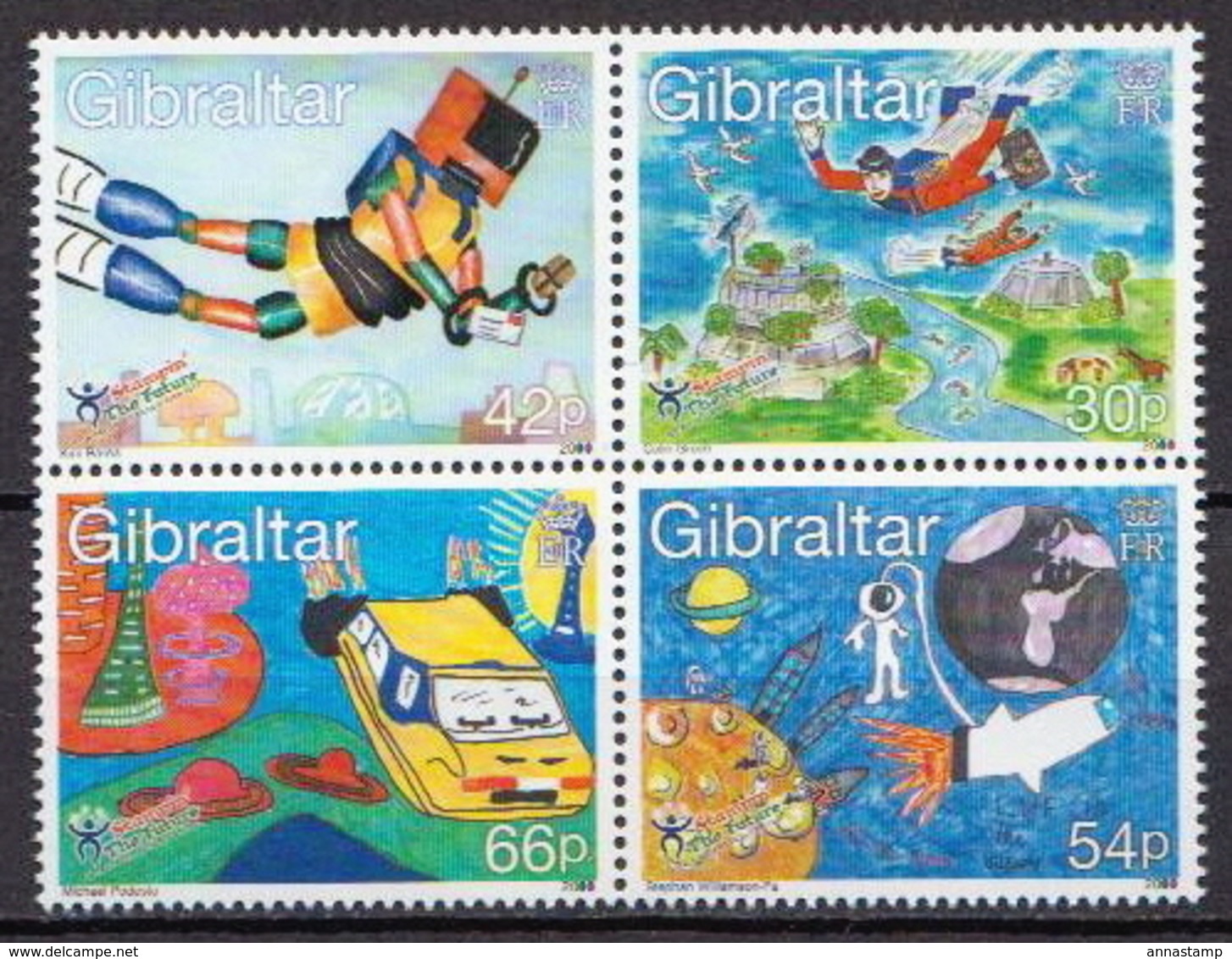 Gibraltar MNH Childrens, Drawings Set - Other & Unclassified