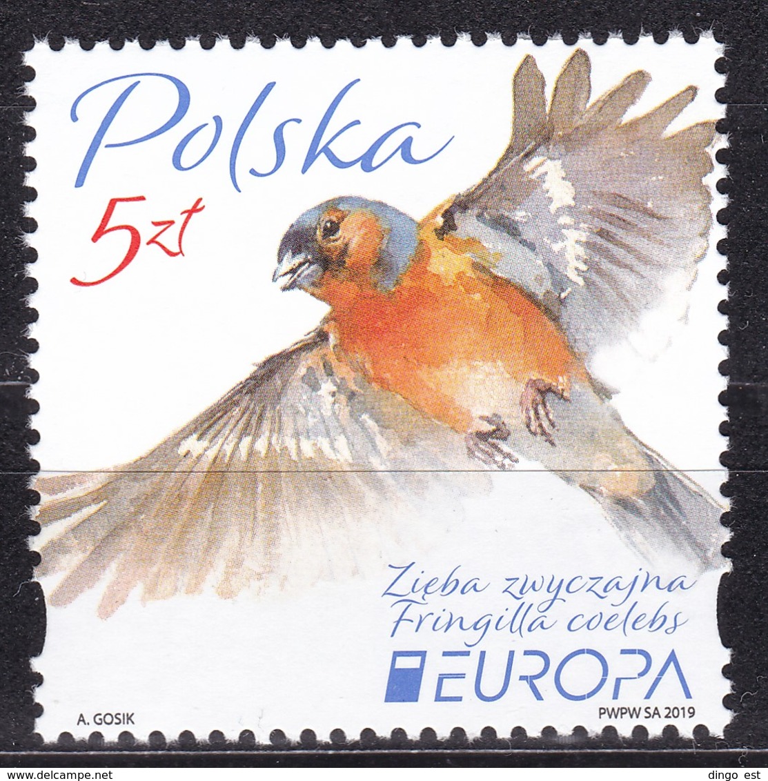 Poland, Fauna, Birds, EUROPA ** / 2019 - Autres & Non Classés