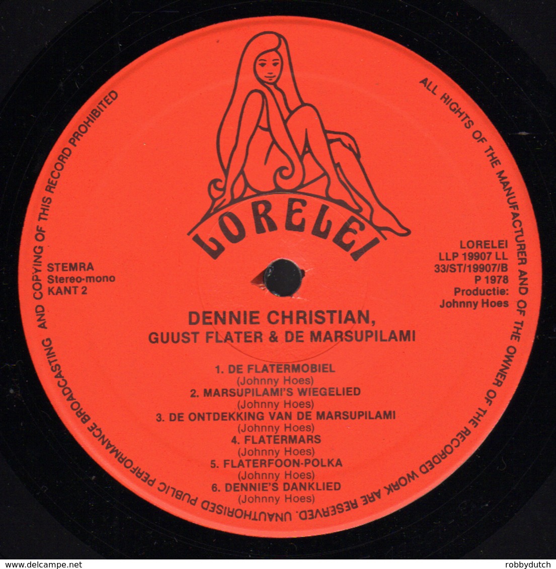 * LP * DENNIE CHRISTIAN - GUUST FLATER EN DE MARSUPILAMI (Holland 1978 EX-) - Other - Dutch Music