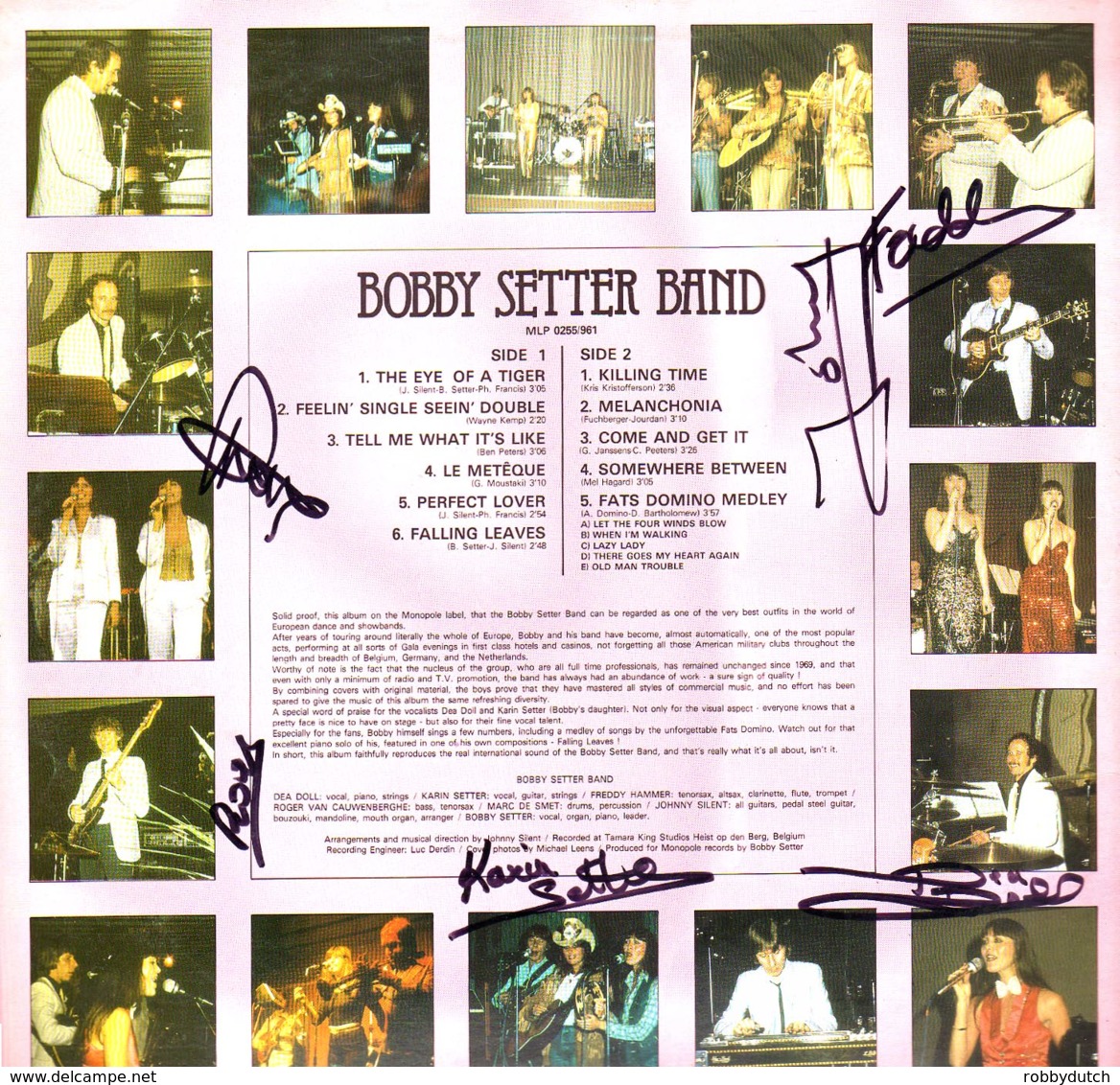 * LP *  BOBBY SETTER BAND - INTERNATIONAL + Cover A TOUCH OF COUNTRY (both Hand-signed By The Whole Band) - Country En Folk